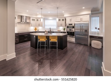 Luxury modern kitchen and dining room, area. Interior design. - Shutterstock ID 551625820