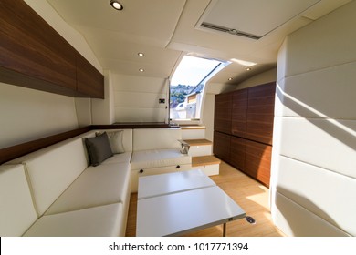luxury motor boat interior