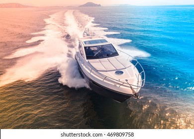 luxury motor boat, rio yachts italian shipyard - Shutterstock ID 469809758