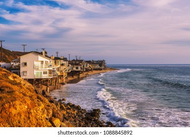 Luxury Oceanfront Homes Of Malibu Beach Near Los Angeles, California