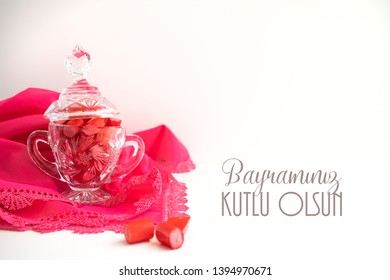 Luxury Ramadan Feast Candies In A Crystal Cup With Happy Ramadan Wording