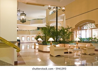 Luxury Resort Hotel Lobby, Lounge, Waiting Area, And Conference Center