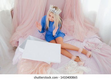 Lady Sitting On Bed Images Stock Photos Vectors