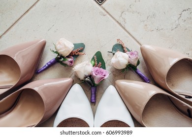 bridesmaid shoes beige