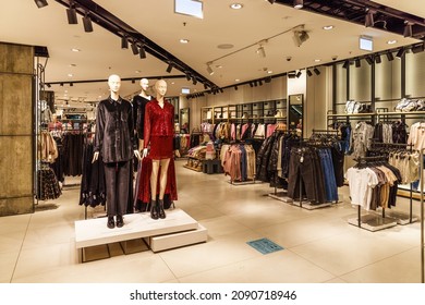 luxury shopping mall department clothing store interior