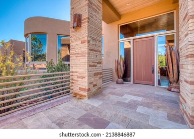 A luxury southwestern home entryway - Shutterstock ID 2138846887