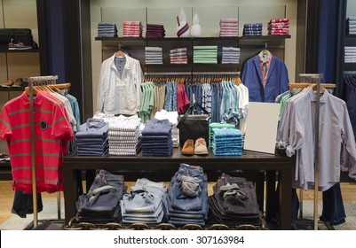 A Luxury Store With Mens Clothing.