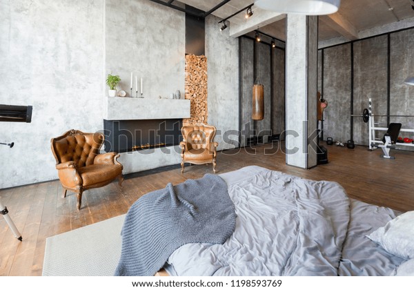 Luxury Studio Apartment Free Layout Loft Stock Photo Edit