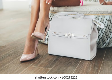 Luxury Stylish Bag With Chic High-heeled Shoe 