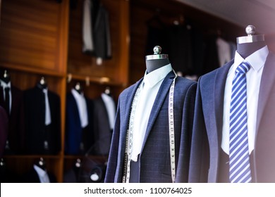 luxury suit in shop