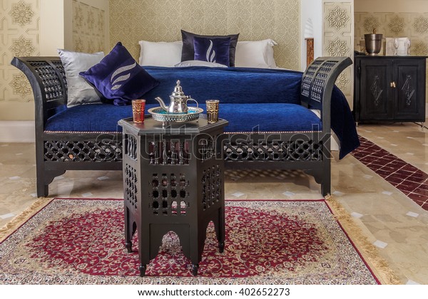 Luxury Suite Bedroom Couch Moroccan Style Stock Photo Edit