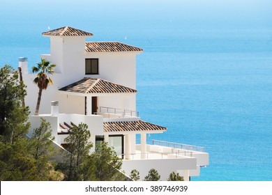 Luxury Summer House On The Hilly Sea Coast. Real Estate Concept