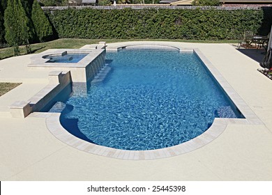 Luxury Swimming Pool In Back Yard