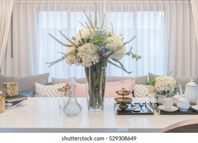 Luxury Table Set On Dining Table In Dining Room Interior Design