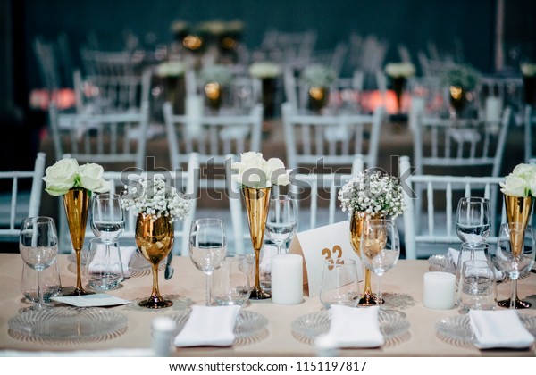 Luxury Table Settings Fine Dining Glassware Stock Photo Edit Now