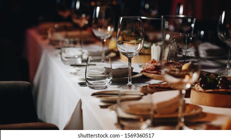 Luxury Tableware Beautiful Table Setting In Restaurant