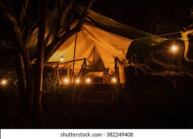 A Luxury Tent At A Safari Game Lodge