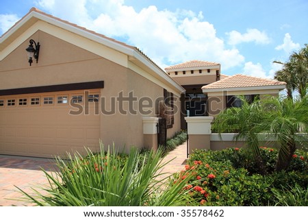 Luxury tropical model home