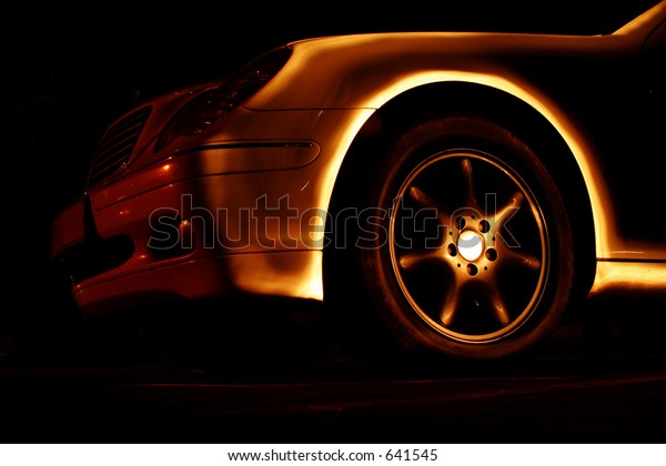 Luxury vehicle -\
Light painted - Not\
photoshop