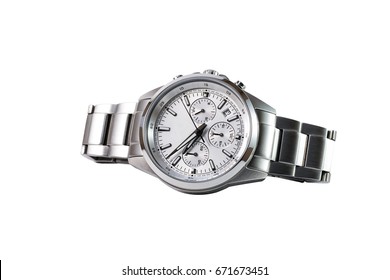 Luxury Watch Isolated With Clipping Path On A White Background. For Design.