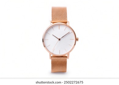 Luxury watch isolated on white background. With clipping path. Gold watch. Women watch. Female watch. - Powered by Shutterstock