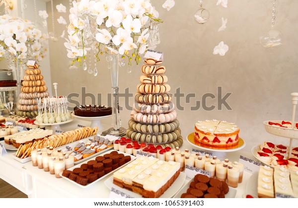 Luxury Wedding Catering Table Modern Desserts Stock Photo Edit