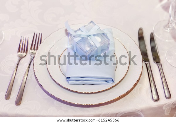 Luxury Wedding Reception Stylish Glasses Plates Stock Photo Edit