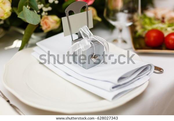 Luxury Wedding Reception Stylish Glasses Plates Stock Photo Edit