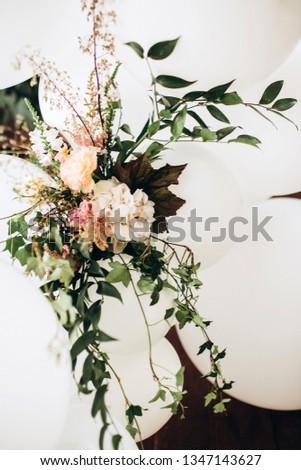 Similar – Foto Bild Wildblumenstrauß auf dem Tisch am Fenster