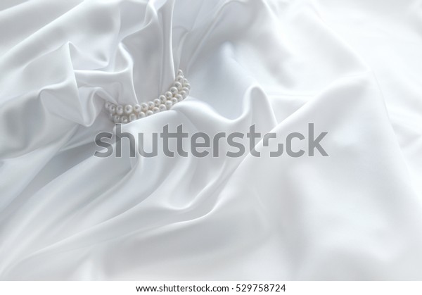 Luxury White Background Silk Pearl Beautiful Stock Photo 529758724 ...