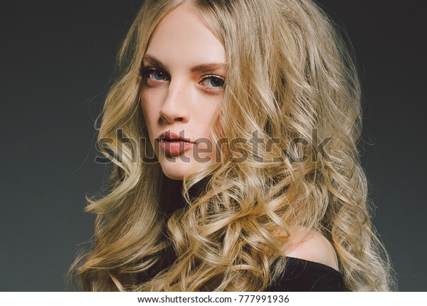 Luxury Woman Portrait Perfect Blonde Hair Stock Photo Edit Now
