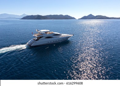 Luxury Yacht Aerial View - Shutterstock ID 616299608