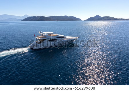 Luxury Yacht Aerial View