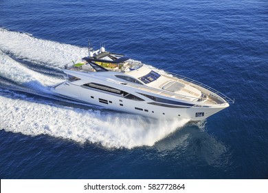 Luxury Yacht, Aerial View Italian Shipyard PERMARE