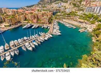 Luxury Yachts In The Bay Of Monaco, France