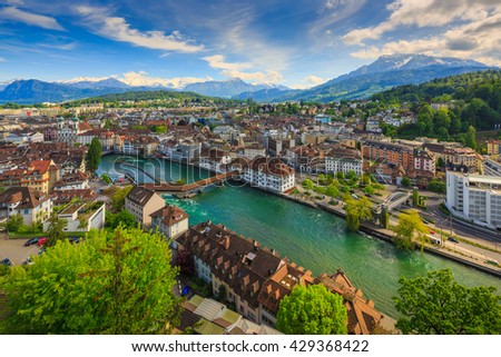 Luzern, Switzerland,top view