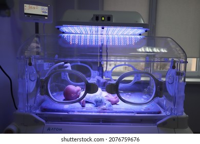 Lviv, Lviv Oblast, Ukraine. 17.11.2021. A department of post-intensive care for newborns and nursing of premature babies was opened at the Lviv Regional Clinical Perinatal Center. 