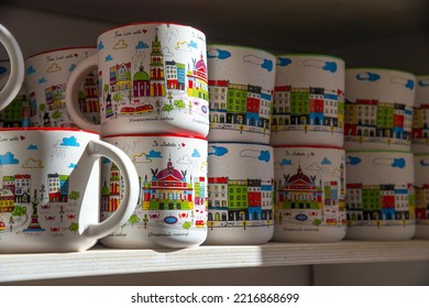 Lviv, UA - 10, 06, 2018: Interior Of Souvenir Shop In Lviv Old Town