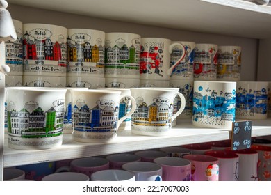 Lviv, UA - 10, 06, 2018: Interior Of Souvenir Shop In Lviv Old Town