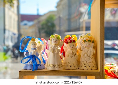 Lviv, UA - 10, 06, 2018: Interior Of Souvenir Shop In Lviv Old Town