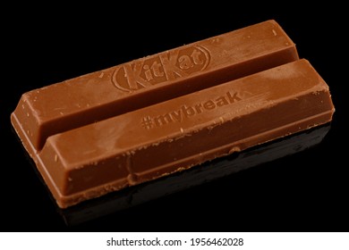 LVIV, UKRAINE - April 08, 2021: Kitkat Chocolate Bar