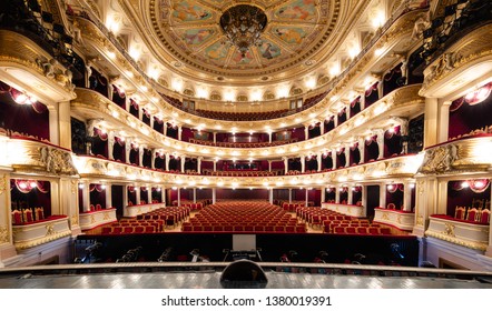 Lviv, Ukraine - April 18, 2019: Lviv Opera House Interior