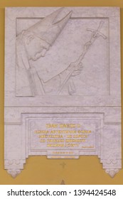 Lviv, Ukraine - April 18, 2019: Memorial Plaque Of Pope Joan Paul II In Lviv Opera House