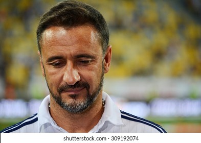 LVIV, UKRAINE - AUG 5: Head Coach Of Fenerbahce Vitor Pereira Before The UEFA Champions League Match Between Shakhtar Vs Fenerbahce, 5 August 2015, Arena Lviv, Lviv, Ukraine