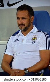 LVIV, UKRAINE - AUG 5: Head Coach Fenerbahce Vitor Pereira During The UEFA Champions League Match Between Shakhtar Vs Fenerbahce, 5 August 2015, Arena Lviv, Lviv, Ukraine