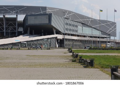 LVIV, UKRAINE - August 06, 2020: Stadium Arena Lviv