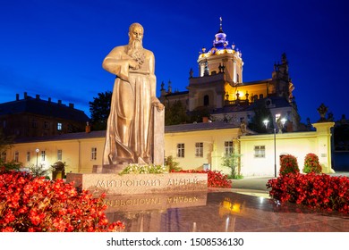 LVIV, UKRAINE - August 15, 2019: Monument To Andrey Sheptytsky