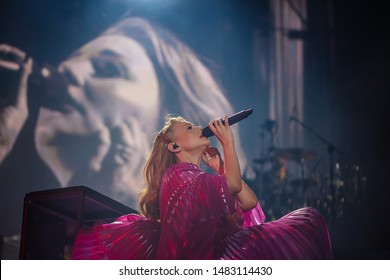 Lviv, Ukraine - August 17, 2019: Ukrainian Singer Tina Karol  On Ukrainian Song Project 2019 