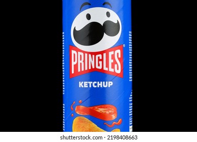 LVIV, UKRAINE - August 29, 2022: Pringles Ketchup Chips