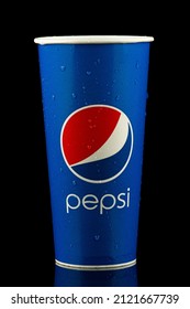 LVIV, UKRAINE - February 02, 2022: Pepsi Paper Cup